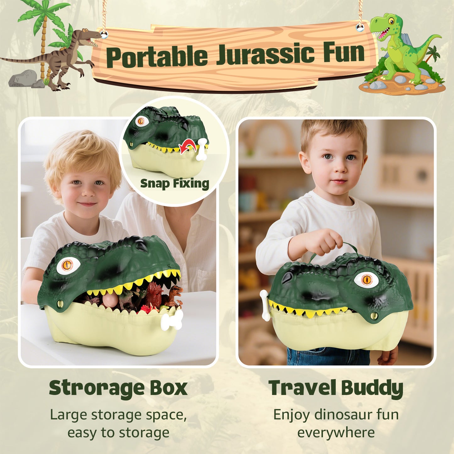 Dinosaur Toys for Kids 3-6,45PCS Realistic Jurassic Dinosaurs Figures with Eggs&Trees&Fence,Dino World Playset, Gift for Toddler Boys & Girls